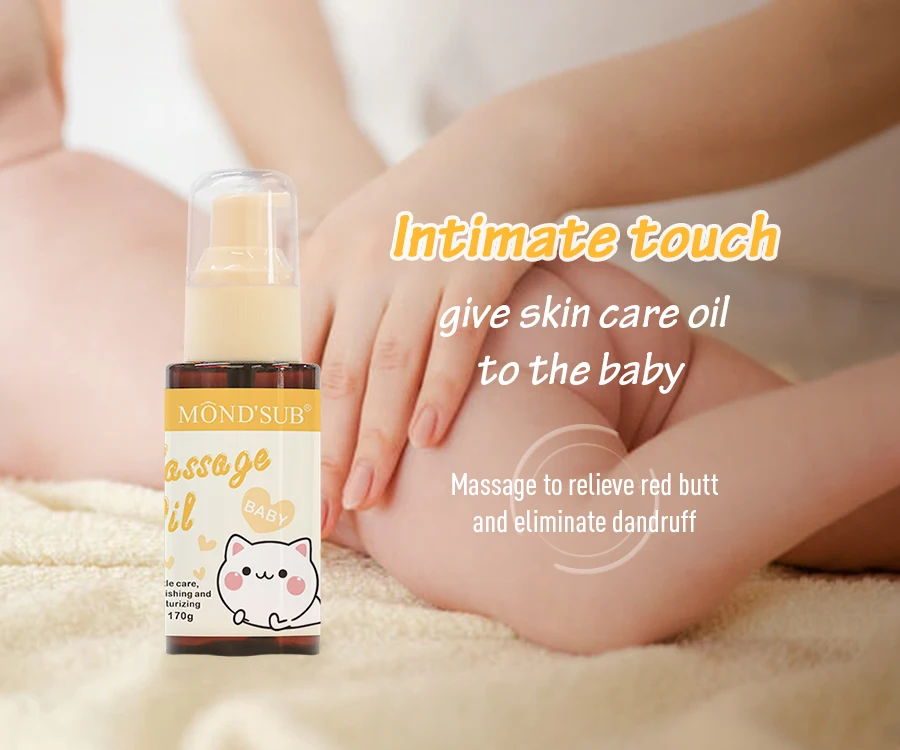 Индивидуальная Этикетка OEM Органическое Детское Массажное Отбеливание для ежедневного ухода за кожей тела Детское Массажное Масло для сухой кожи 60 мл для детей и взрослых