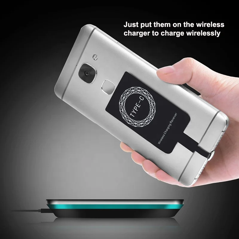 5 в 1 а Micro USB чёрный Адаптер зарядного устройства Qi беспроводной приемник Pad для зарядки телефона Android /