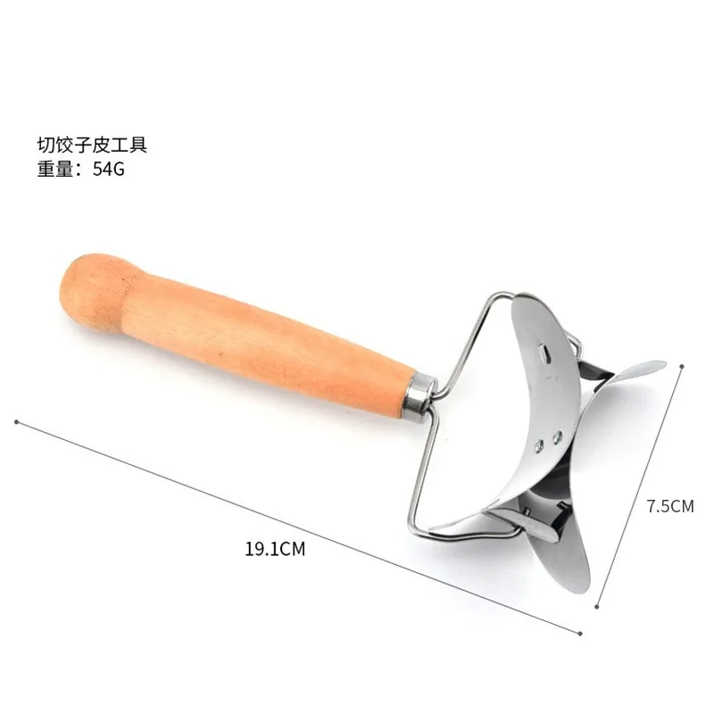 Hot Selling kitchen donut pastry cutter roller rolling cookie cutter with wooden handle for baking