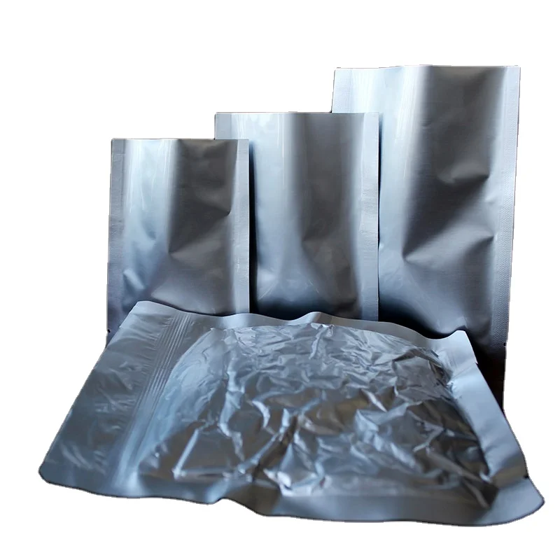 Clear Silver Heat Seal Aluminum Packaging Foil Bags Food Storage Vacuum Pouches 