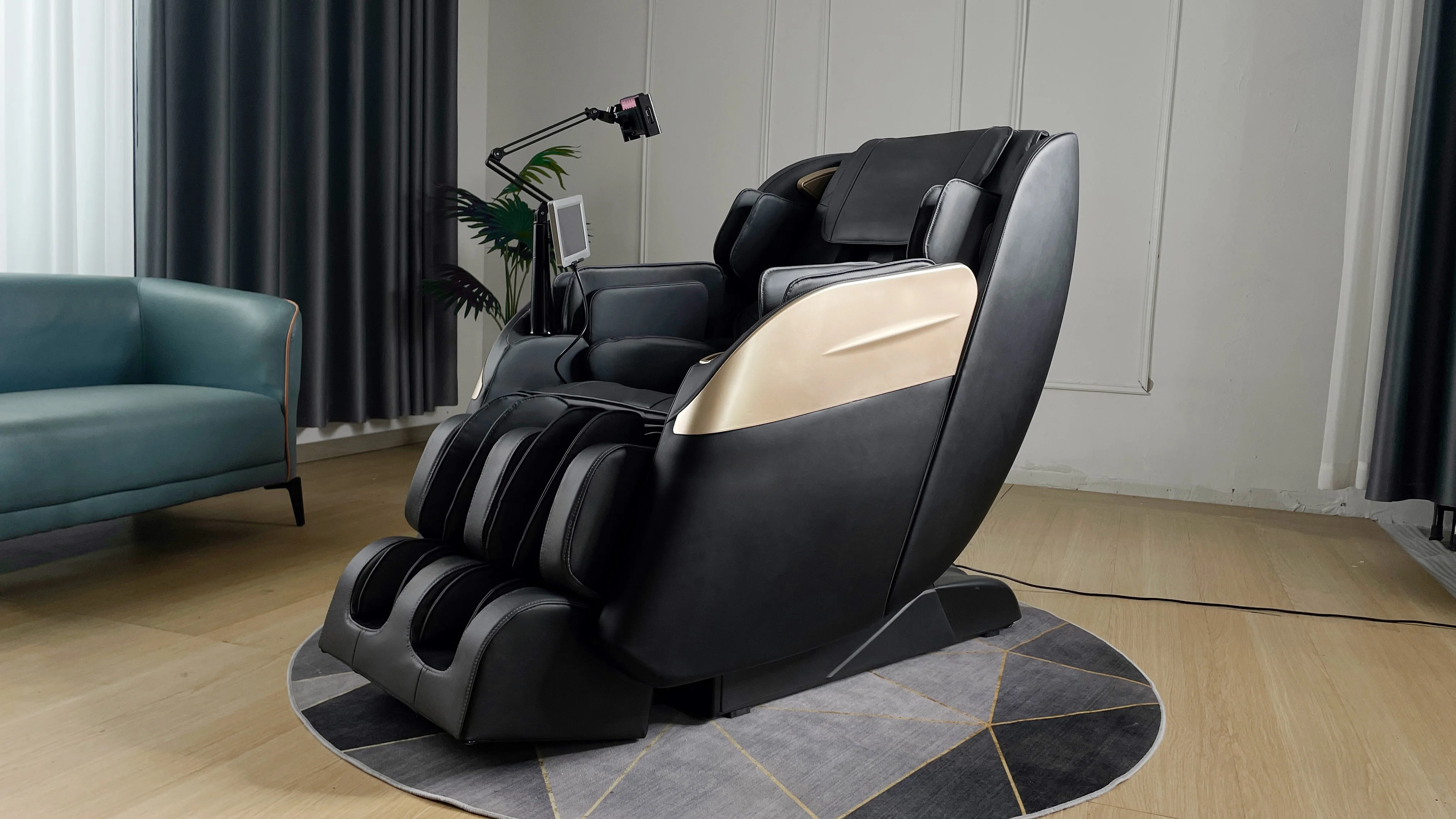 product 2025 electric human touch airbags luxury full body smart ai speaker massage chair 4d zero gravity foot roll-2