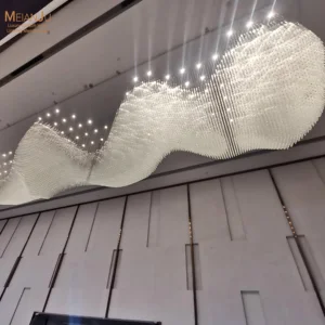 Modern Design Hotel Engineering Custom Glass Chandelier Unique Large Crystal Pendant Chandelier for Villas