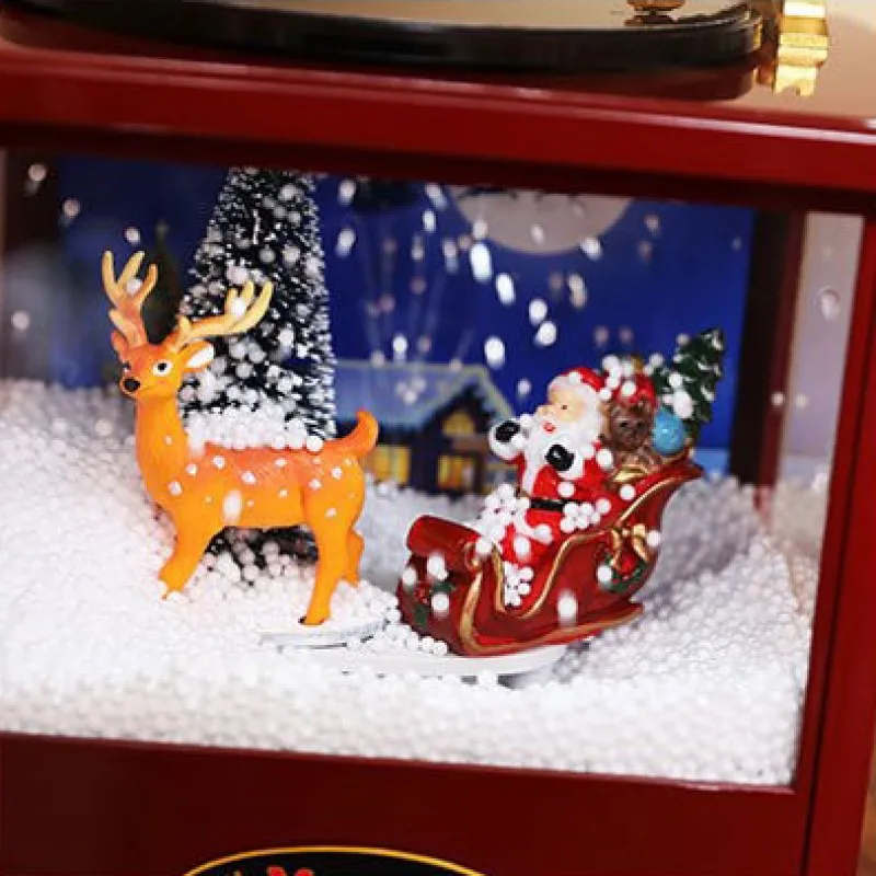 Simulation Gramophone Record Player Home Christmas Table Decoration Lighting Music Simulation Snow Other Christmas Toys Gifts