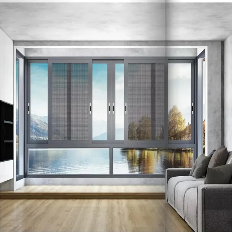 High Quality Aluminium Sliding Window Design Custom Aluminum Alloy Frame Triple Glazed Glass Horizontal Slide windows for Houses