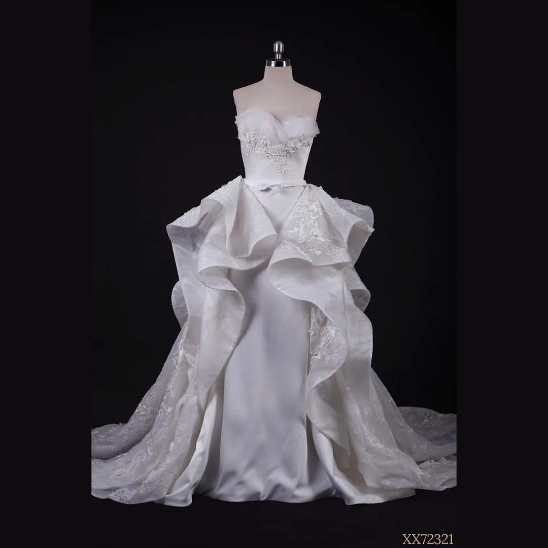 bridal overskirt train