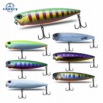 CHEERY Direct Sales Stainless Steel Floating Pencil Lure 66mm 55g Japanese Style Micro Artificial Hard Bait Topwater Zigzag Dog – Popper – view 2