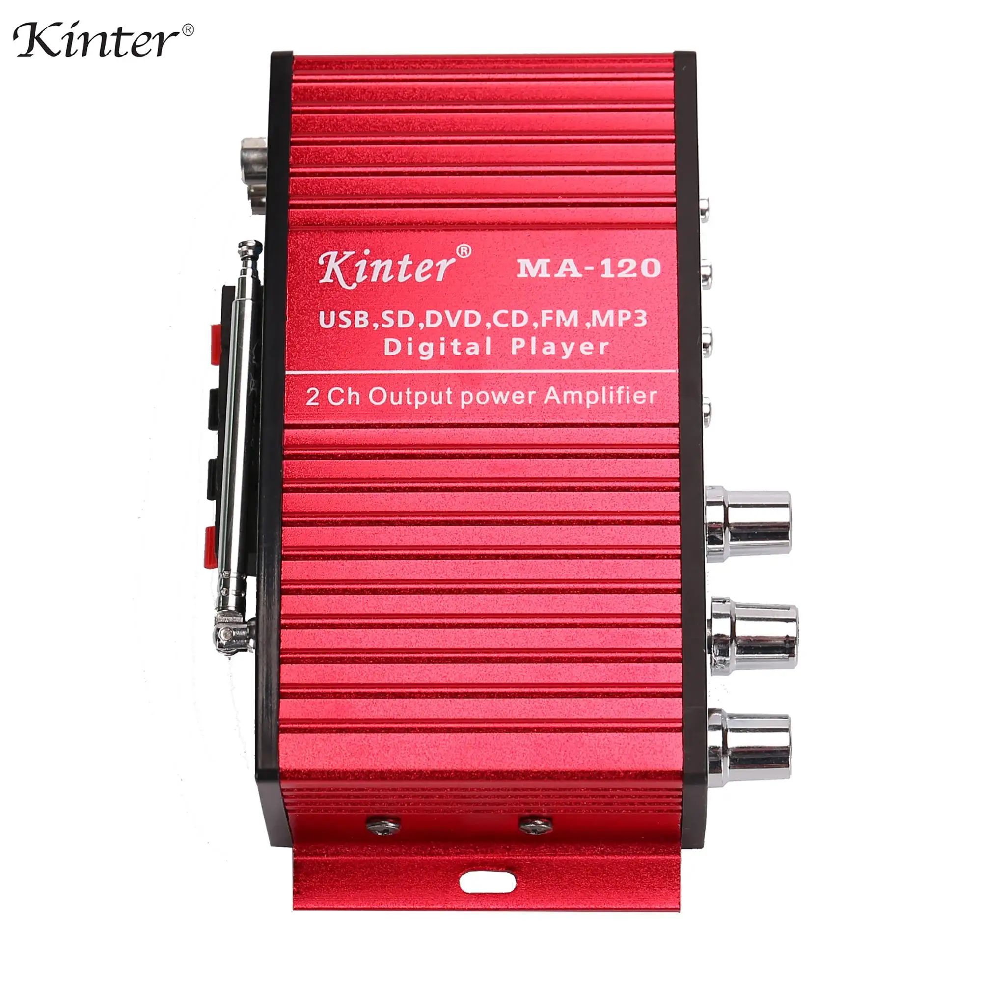 DollaTek Kinter MA150 Amplificador Mini 12V 2 Canales HiFi Para Coche, Moto Y Altavoces PC Con USB