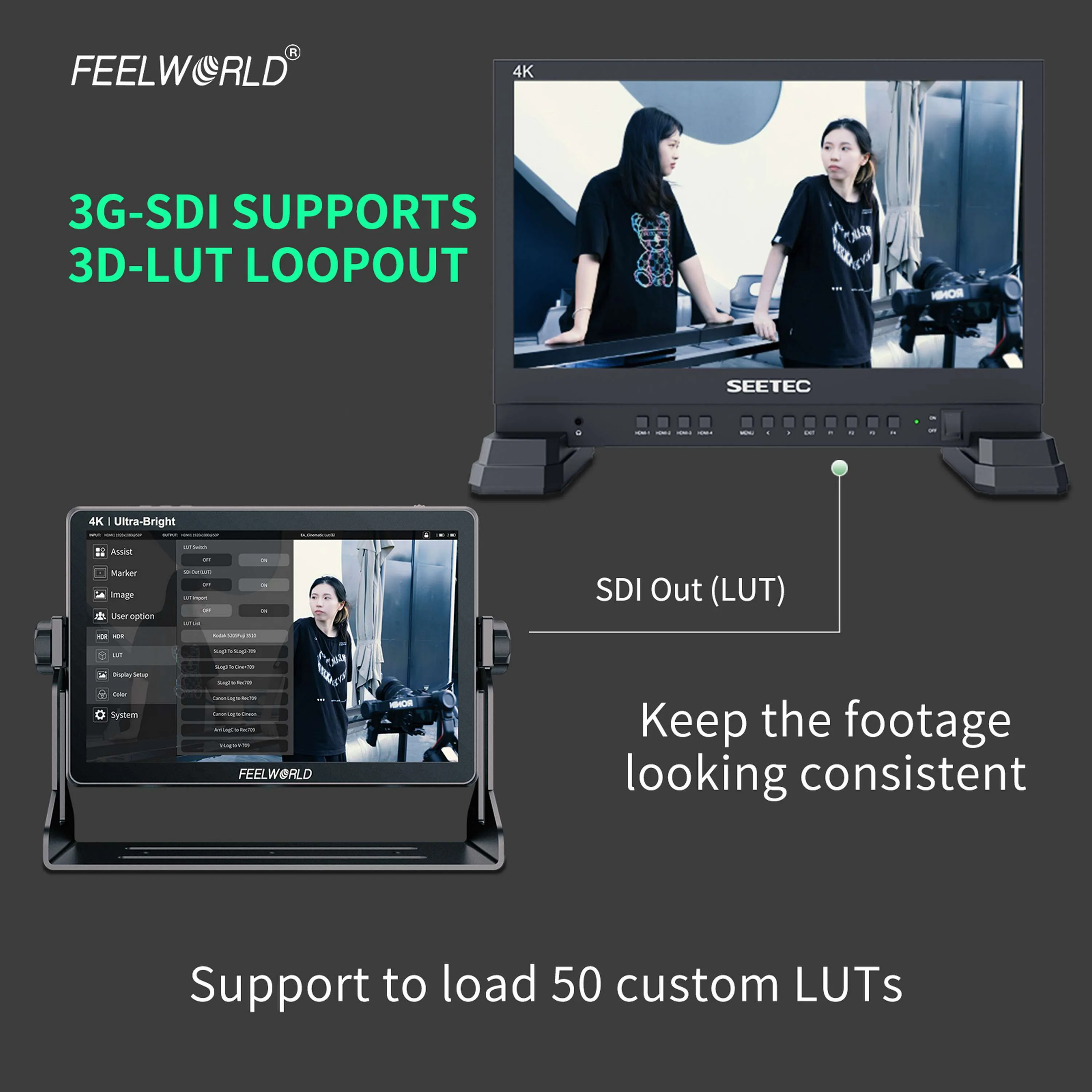 FEELWORLD LUT11S 10.1 Inch 2000nit Ultra Bright Touch Screen 