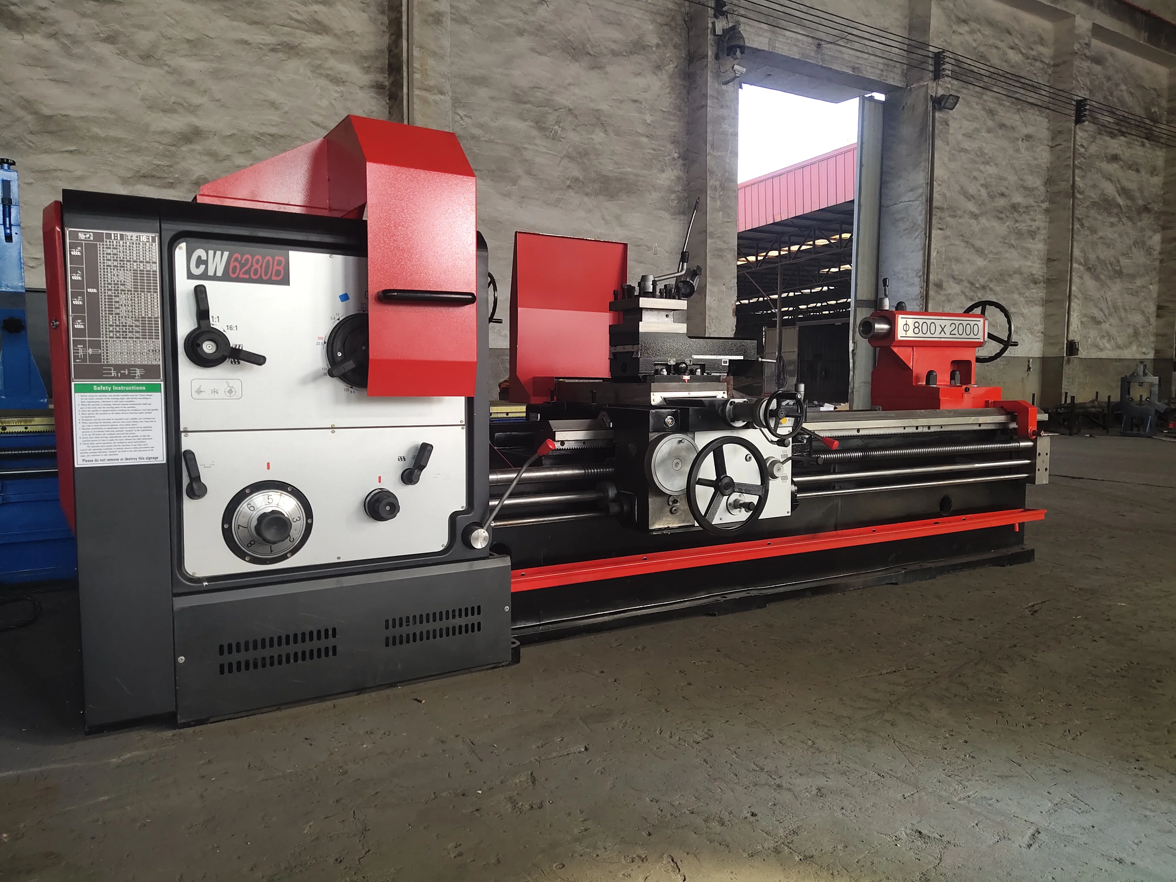 High Precision Manual Metal Lathe CW 6180/6280, CE Certified, 0.01