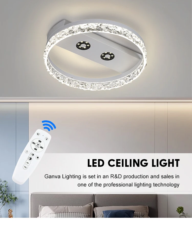 Alibaba Sealing Led Factory Price Surface Mounted Round Ceiling Lamp Remote Control ...
