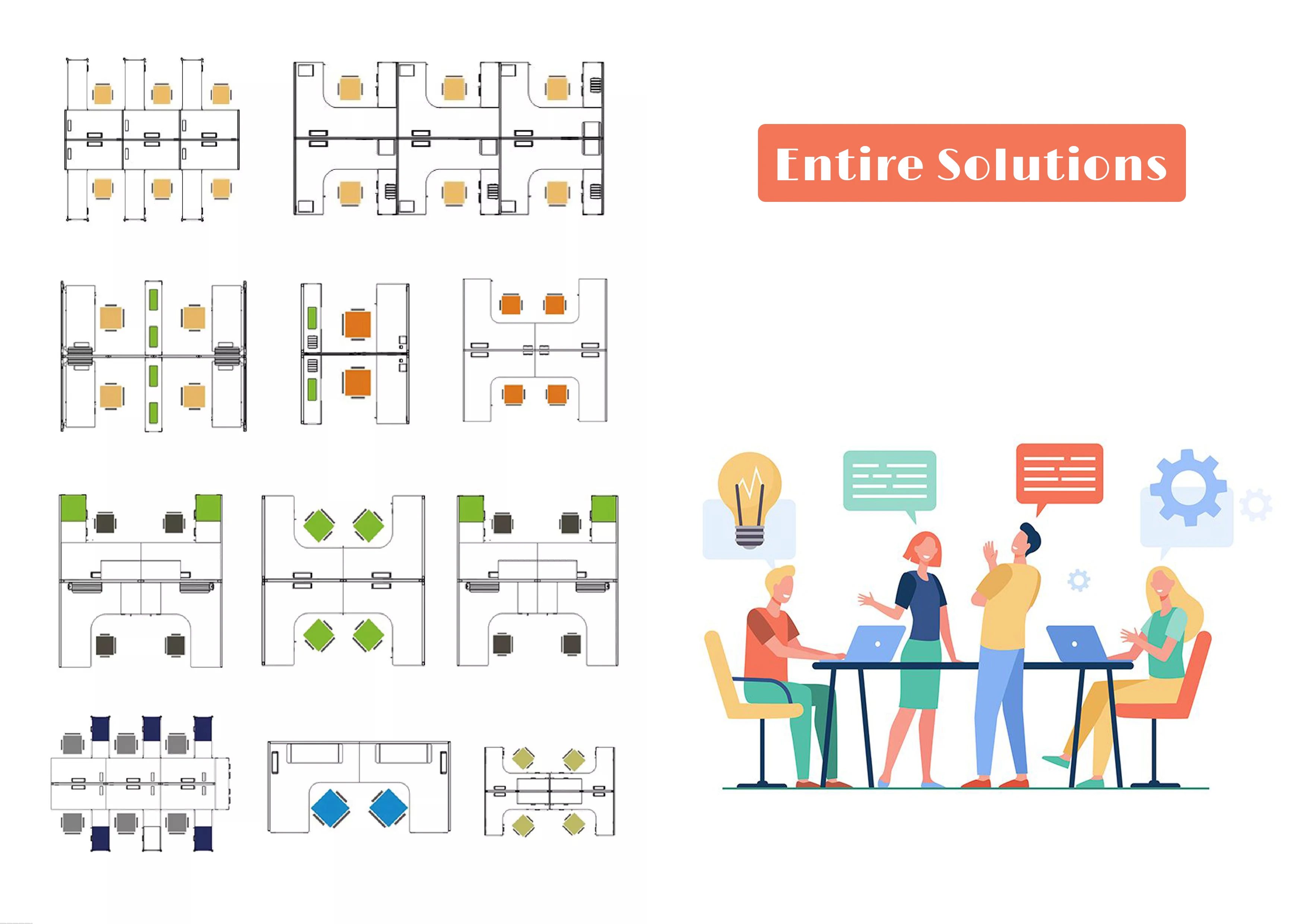 4 6 8 Seater Person Staff Office Workstation details