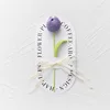 Fat tulip-light purple-free transparent handbag