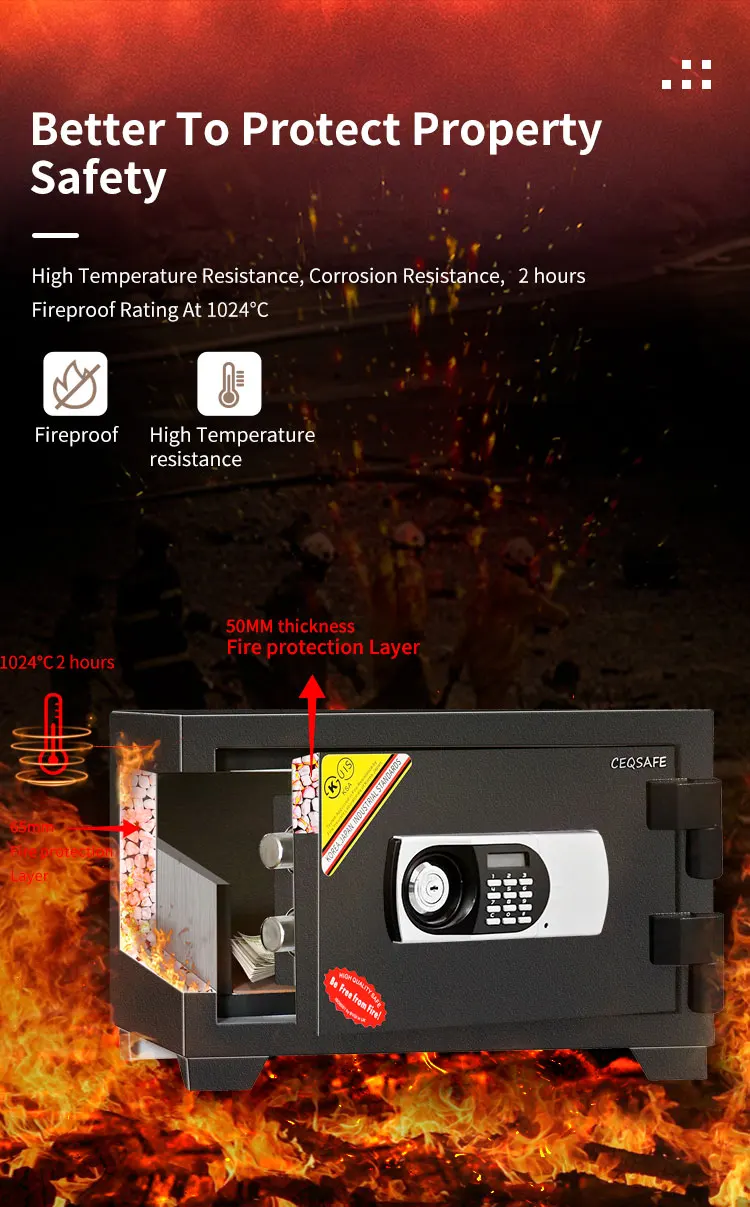 CEQSAFE Cajas De Seguridad Kluis Fuertesafer Money Coffre Fort Dvr Fuertes Double Door Electronic Proove Large Fire Proof Safe B factory