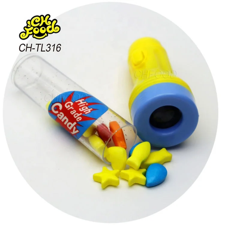 Wholesale and Custom Plastic LED Flashlight Projector Toy with Cartoon Shape Mini Tablet Hard Candy Children's Promotion Toy
