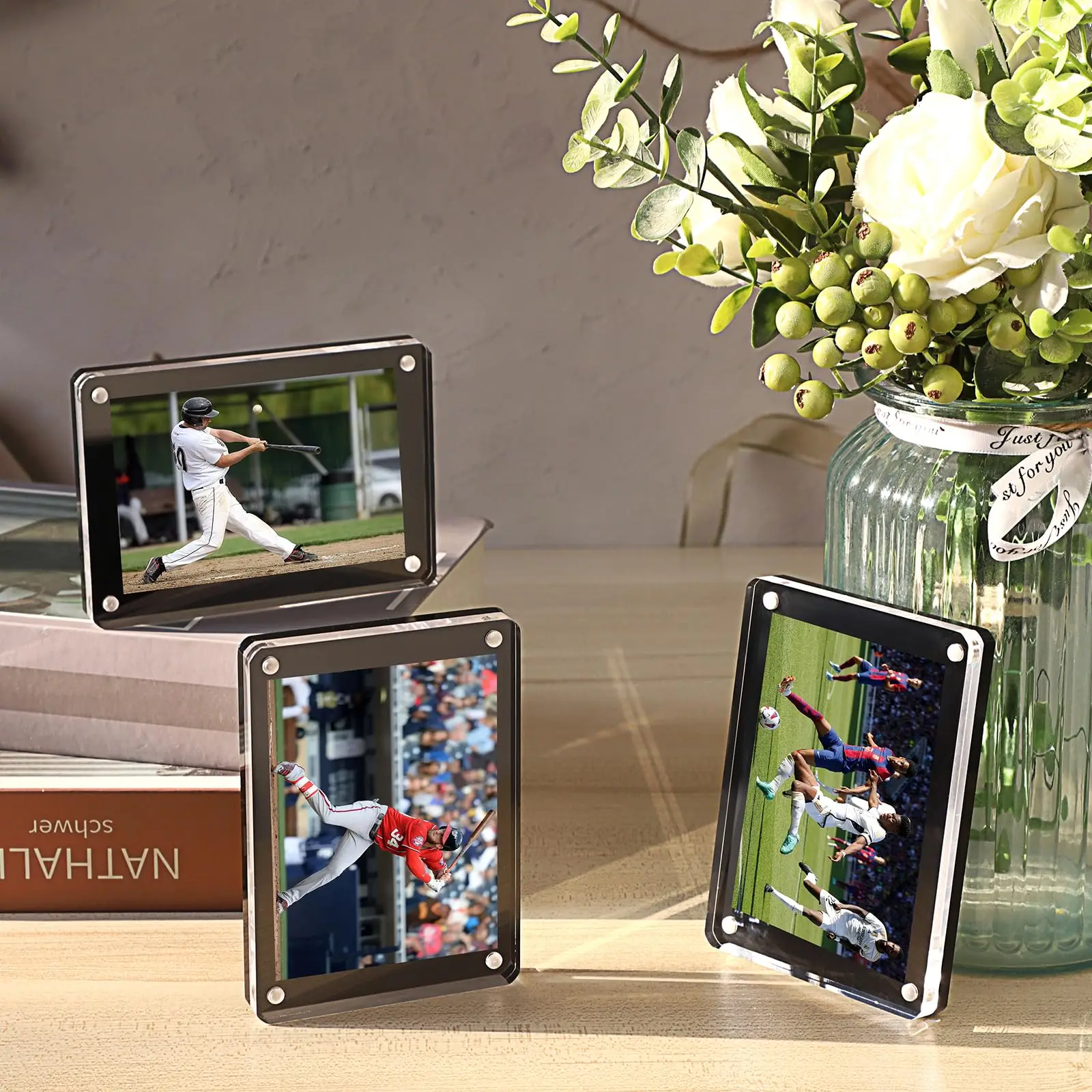 Clear Acrylic Trading Card Display Protectors Uv Resistant Lucite Sport