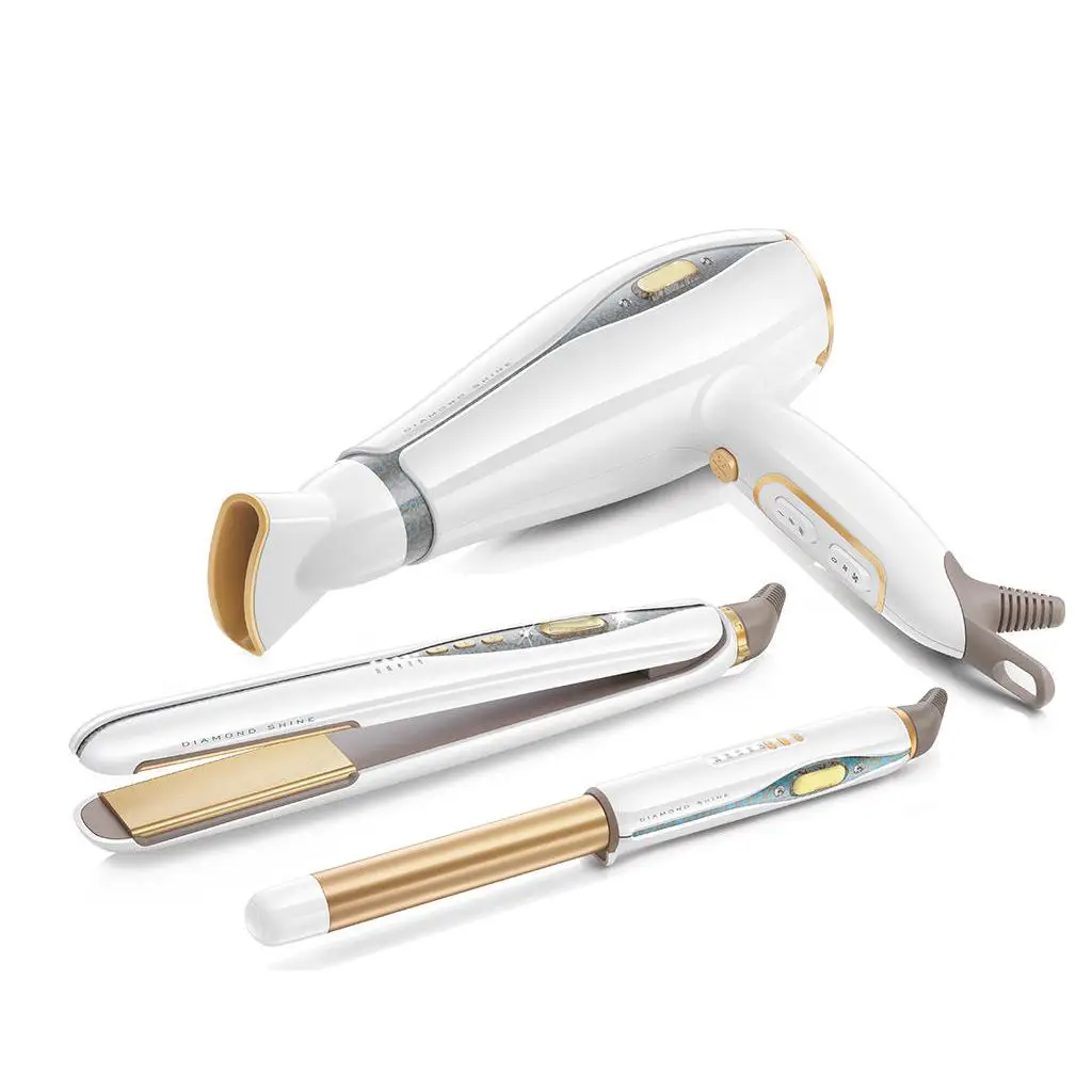 Ionic 2000W Salon-Quality Hair Dryer with Quick-Drying Diamond Retro Blow Dryer Wrap AC Motor for Hotels