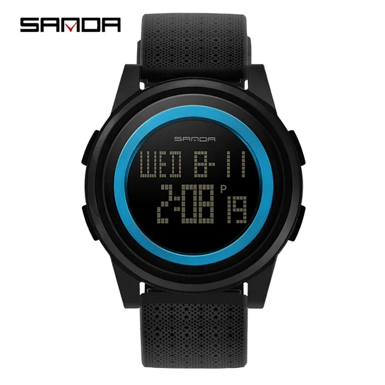 SANDA 337 Stylish Ready Made Ornate Top Quality New Design Original Factory Price on Sale Personalized Men Watch Silicone Strap