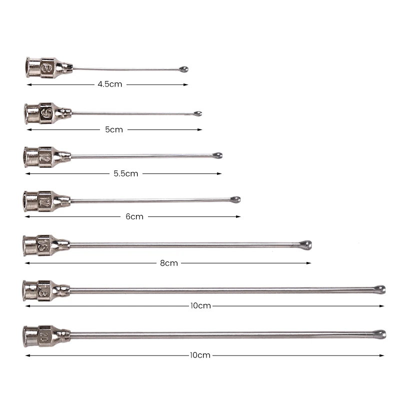Livestock Bend Head Feeding Syringe Needle Stainless Steel Rabbit ...