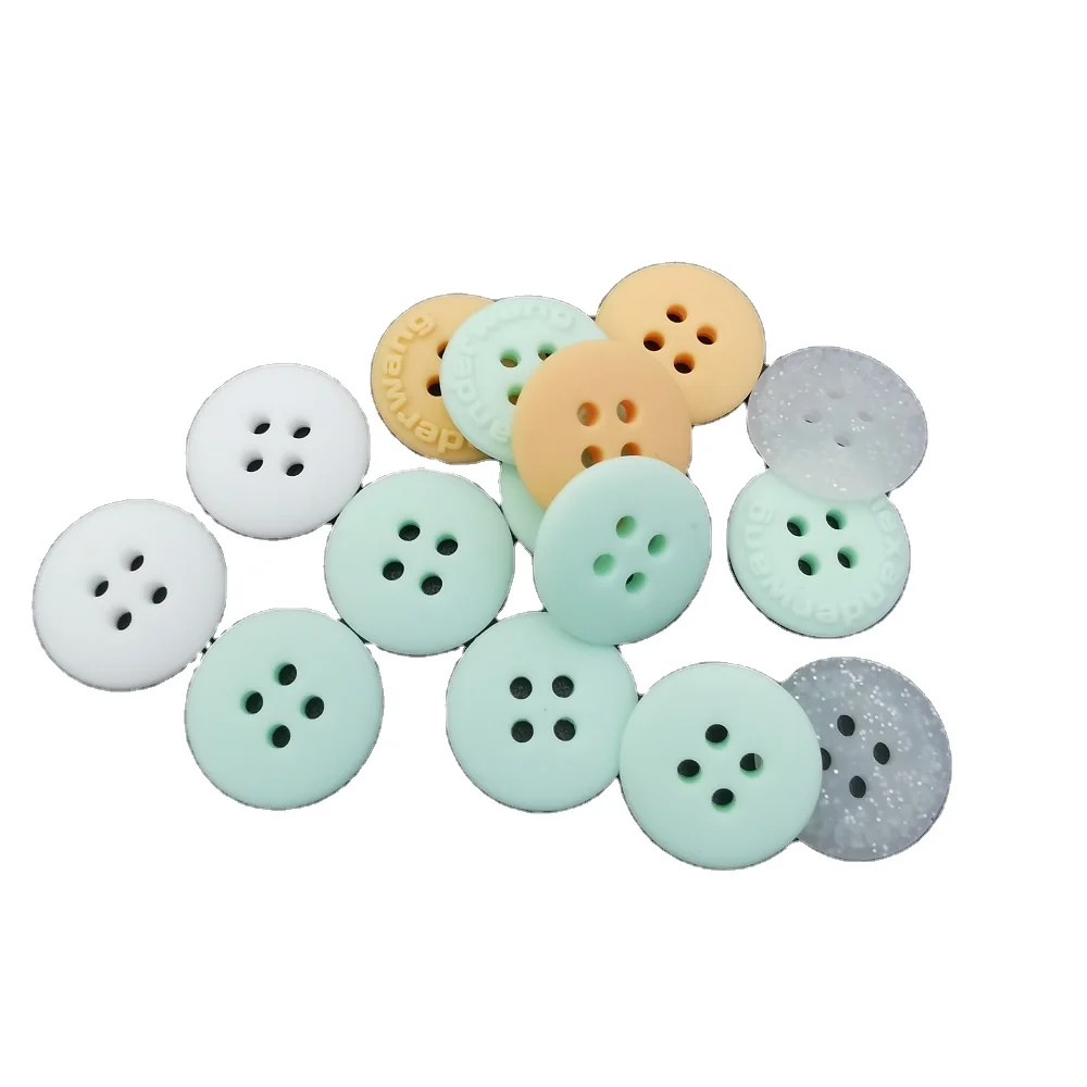 High Quality Silicone  Buttons for  Shirt Replacement 4 Holes Clothing  Rubber 3d Button Free Sample Stock Custom 4 Hole