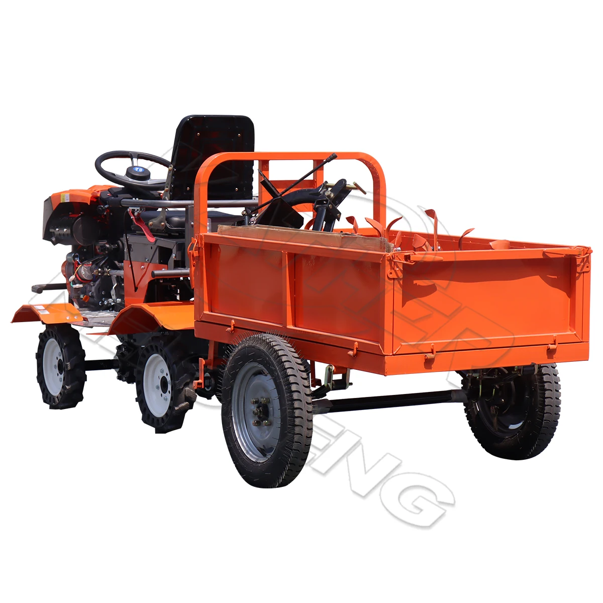 product 4wd ride on micro tiller orchard trenching rotary ploughing machine home mini rotary tiller diesel ride on cultivator motocultor-7