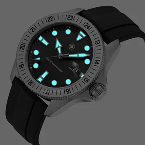 Stylish Men Wrist Watch Automatic Watch for Men OEM Design Diver Watch Mechanical Sapphire Crystal  with Japan Luminous Markers