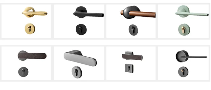 HS Wholesale Zinc Alloy Split Body Handles And Door Handle Lock Set For Interior Doors