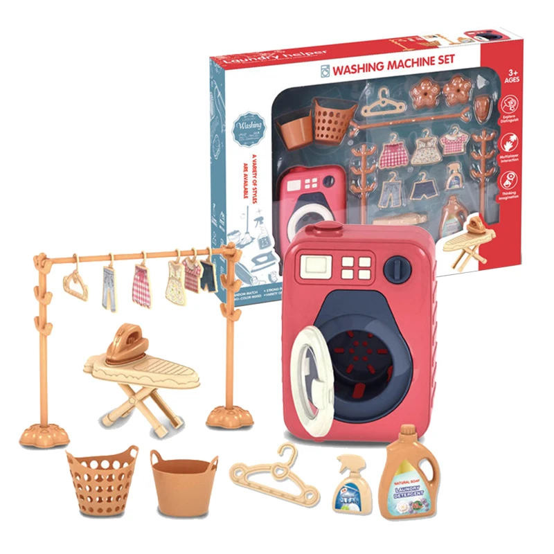 Simulation Home Appliances Clothes Kit Housework Laundry Toys Girls