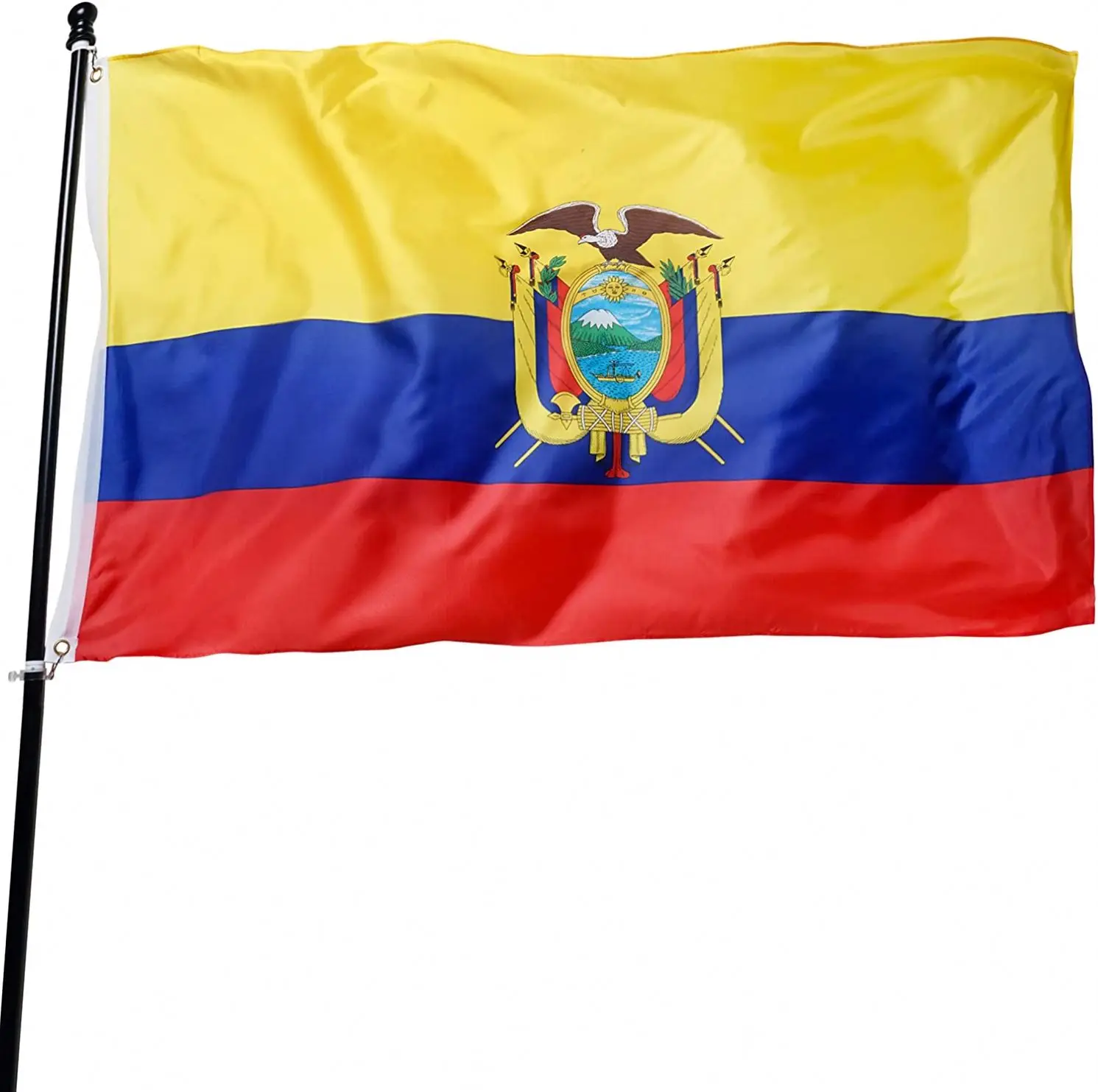 Cờ đỏ xanh mới nhất của Ecuador đang là món hàng hot tại đất nước Nam Mỹ này. Với thiết kế mới lạ và màu sắc rực rỡ, chiếc cờ này thật sự gây ấn tượng mạnh với bất cứ ai nhìn thấy.