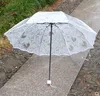 White love transparent folding umbrella