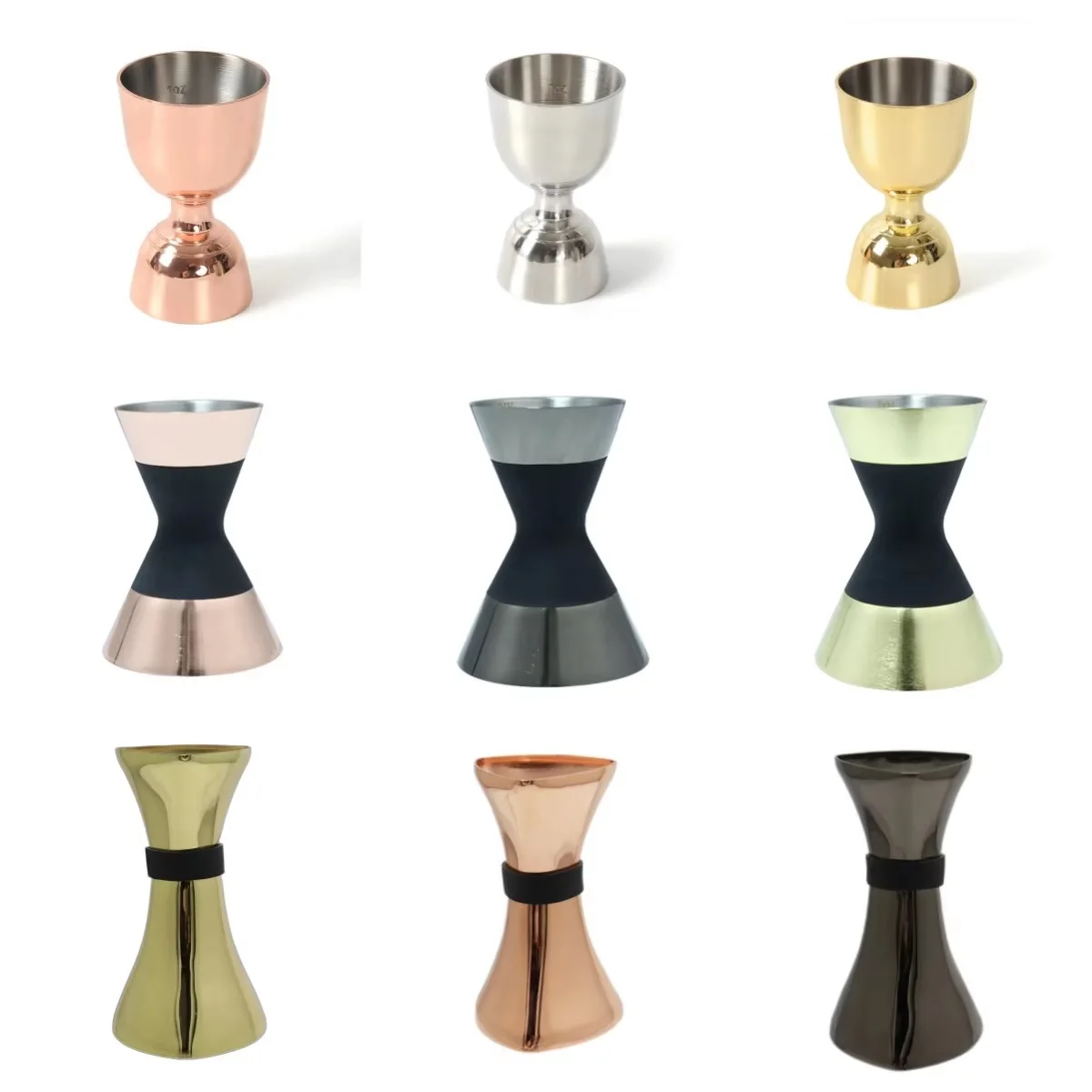 Spirit Brand Merchandise Copper Stainless Steel 30/60 ml Metal Food Grade Cocktail Jigger
