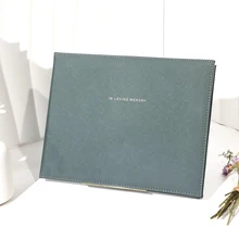Custom Hardcover Memory Condolence Book Silver Gold Foil Gilded Edges Leather Cover B4 Size Sewing Binding Photo Album