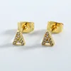 english letter stud earrings