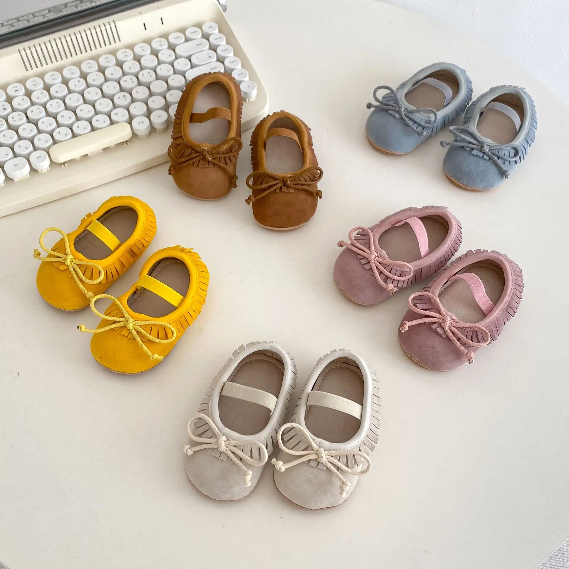 Engepapa Spring Infant Girls Solid Color Shoes Newborn Baby Boat Shoes Fashion Soft Shoes