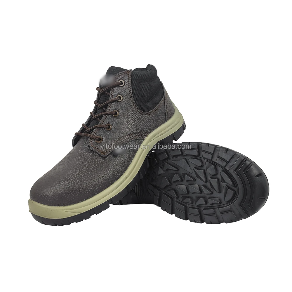 VITOSAFE Mid-cut Oil Resistant PU Outsole Classic Steel Toe Work Shoes Safety Boots Zapatos de seguridad factory