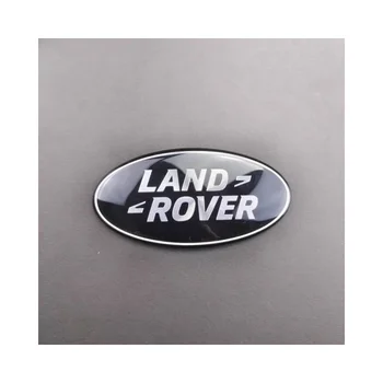 Rear Tailgate Badge For Land Rover Oval Badges Black ON Silver New Genuine Parts front