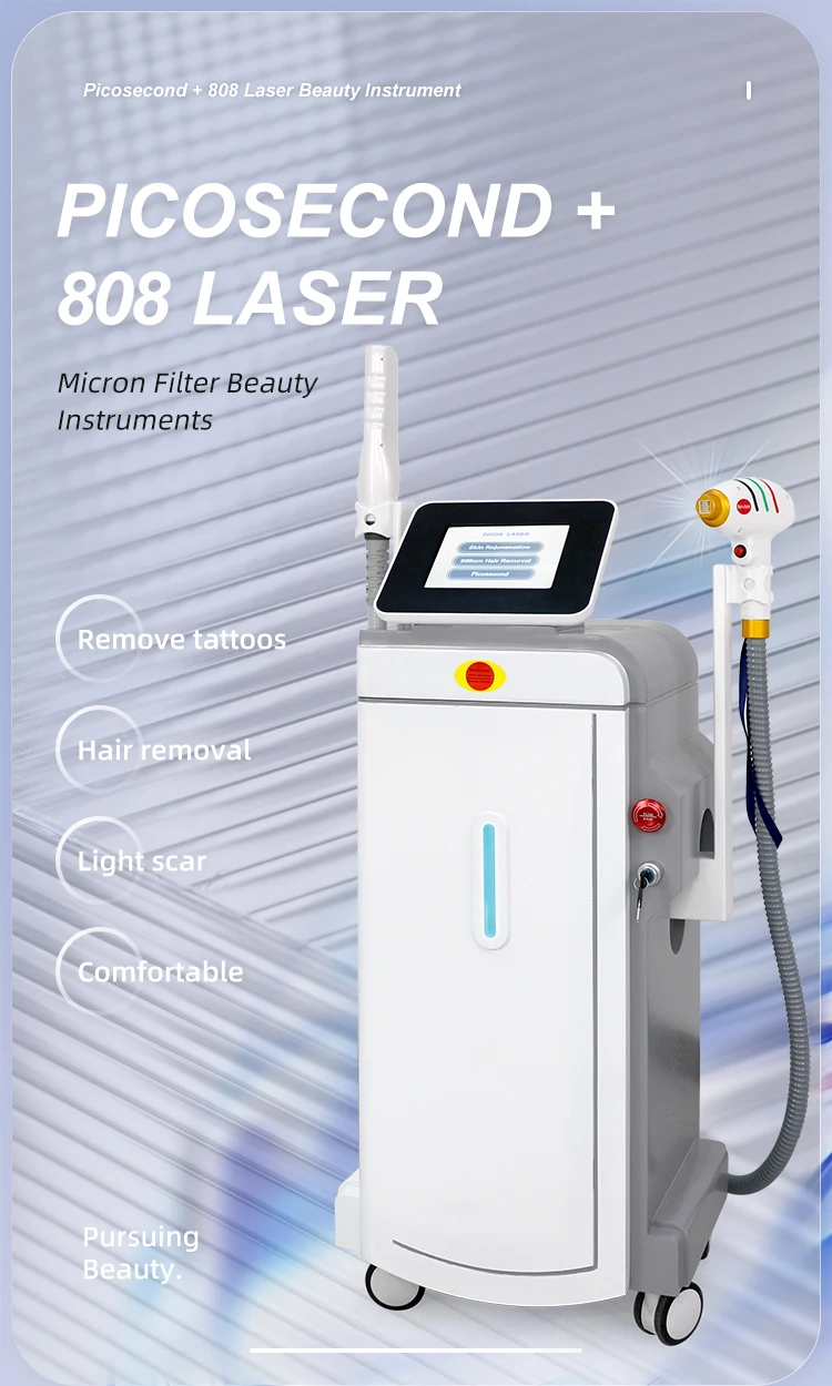 Spa 2 in 1 nd yag laser hair removal picosecond hair removal laser diode 808nm depilation laser