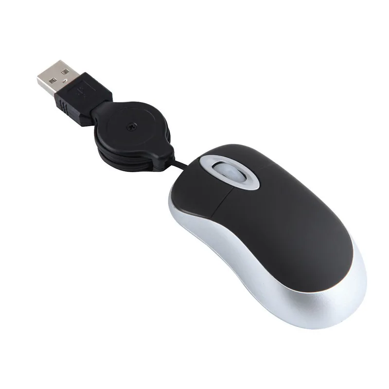 retractable wired mouse