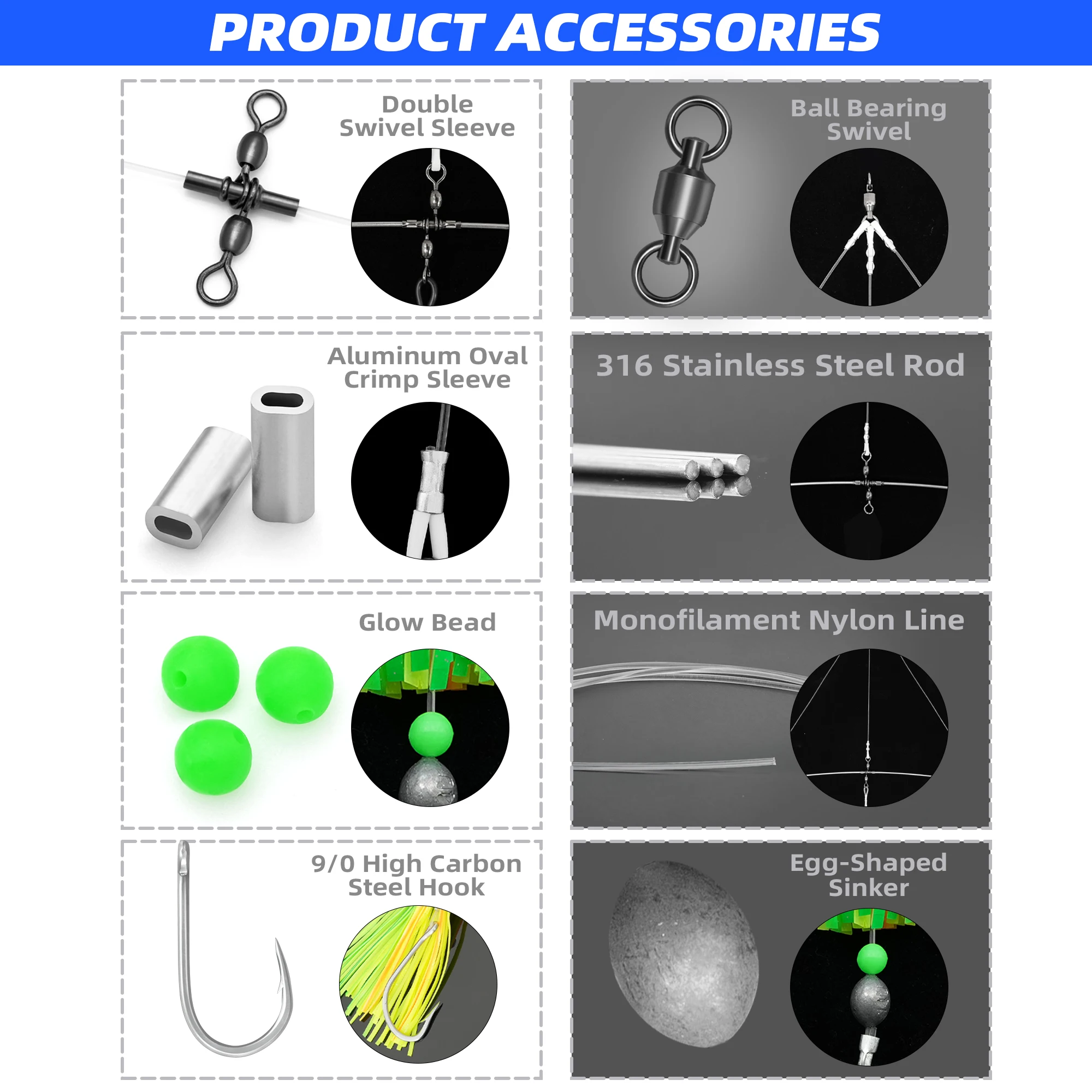 Bluewing 18 Inch Spreader Bar With 6"/9" Soft Squid 18" Fishing Spreader Bar Fishing For Wahoo