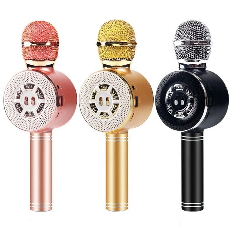 Microphone Karaoké Bluetooth sans fil avec haut-parleur Noir Q7 - V