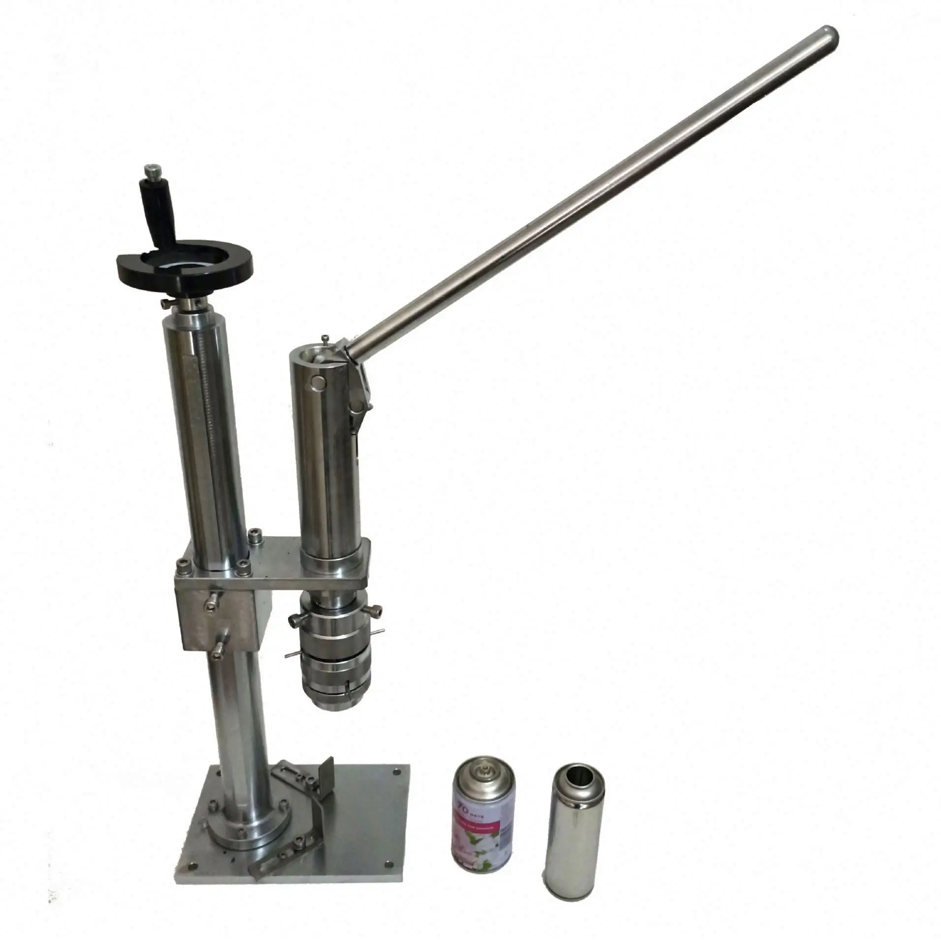 TEBAK Semi Automatic Aerosol Filling and Crimping Machine Manual Aerosol Cans Sealing Machine