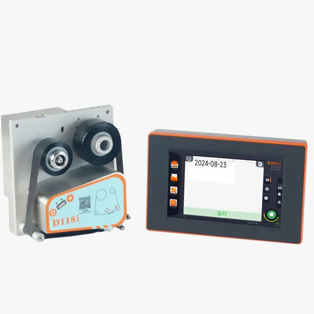 Dikai D118i Automatic Electric Intermittent TTO Thermal Transfer Printer Vertical Labeling Machine Paper Cartons Online Editing