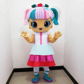 Qiman Custom Adult Size Custom Made LOL Girl Character Princess Cartoon Mascot Costumes For Party