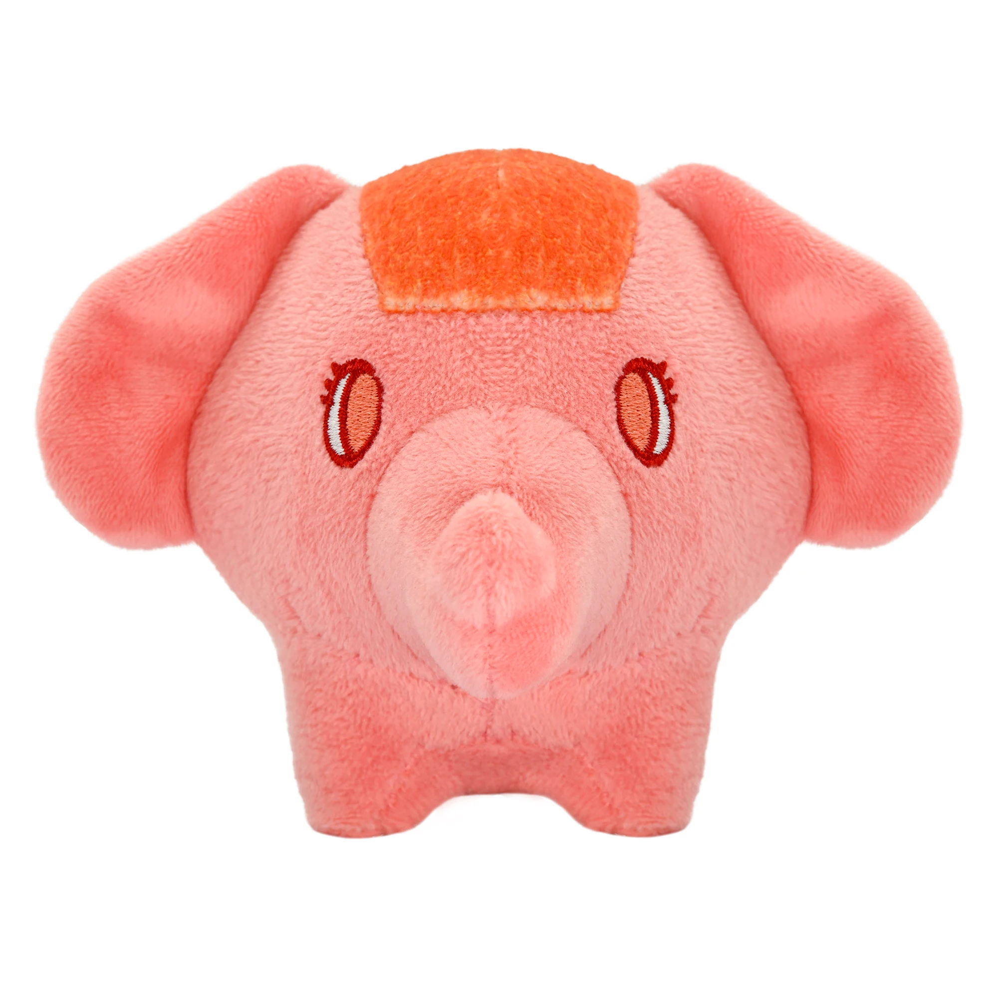 Plushie Manufacturer Custom Stuffed Red Elephant Plush Toy Mini Elephants with Big Ears