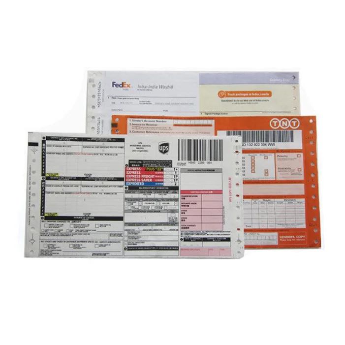 Custom International Barcode Consignment Note Express Logistic Courier Shipping Fedex UPS EMS DHL Printing Air Waybill
