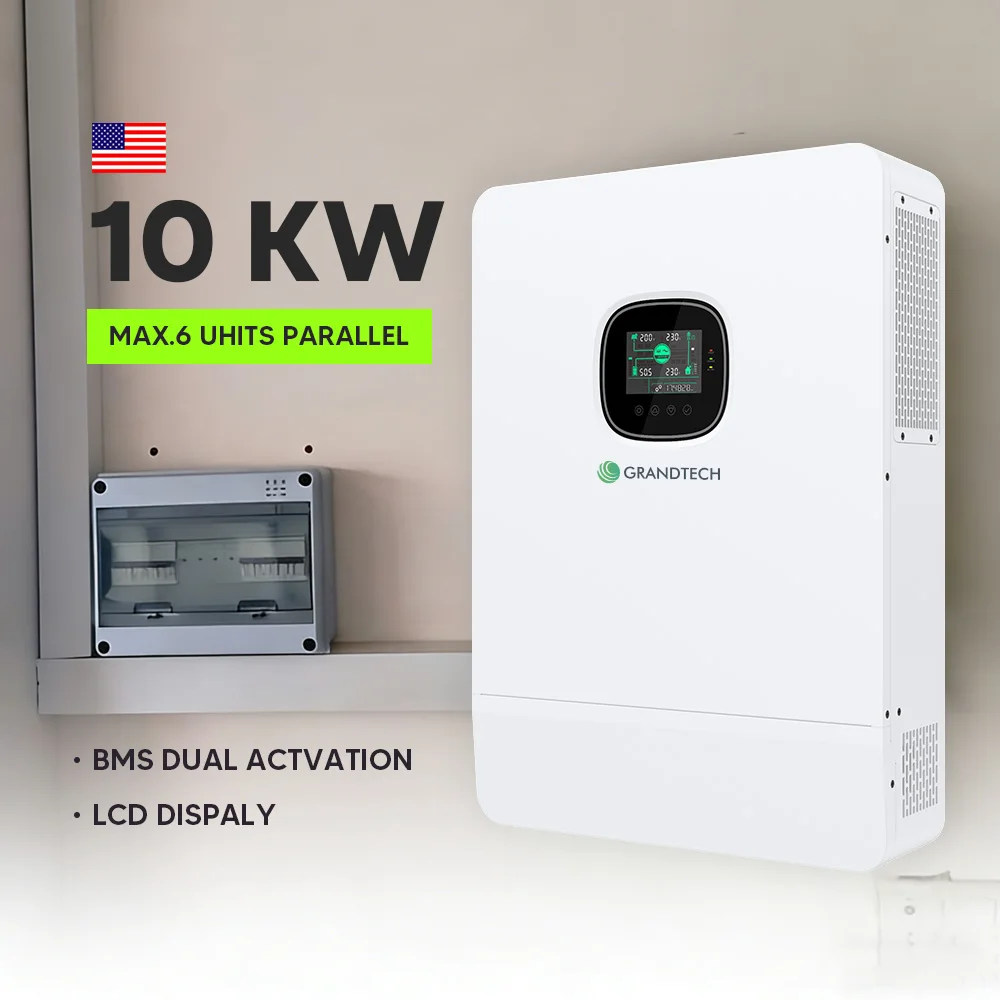 Disponibil imediat SUA: Invertor hibrid 10 kW / 12 kW, 48 V, cu regulator încărcare solar MPPT integrat, cu fază divizată, ieșire 120 V / 240 V, cu funcționalitate Wi-Fi