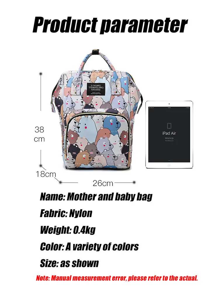 Diaper Bag Backpack Large Travel Backpack For Mom Dad Diaper Bag...