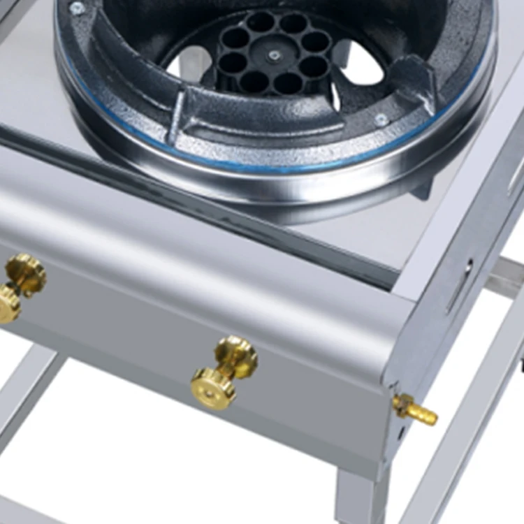 China Factory Strong Flame Gas Stove Stainless Steel Body Cast Iron Burner