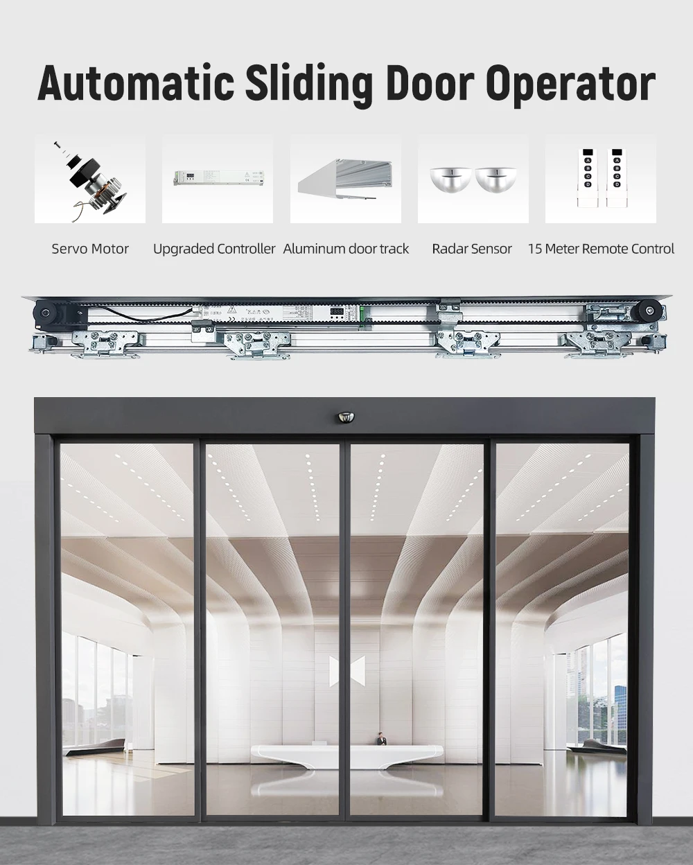 150kg Commercial Glass Automatic Sliding Door Operator
