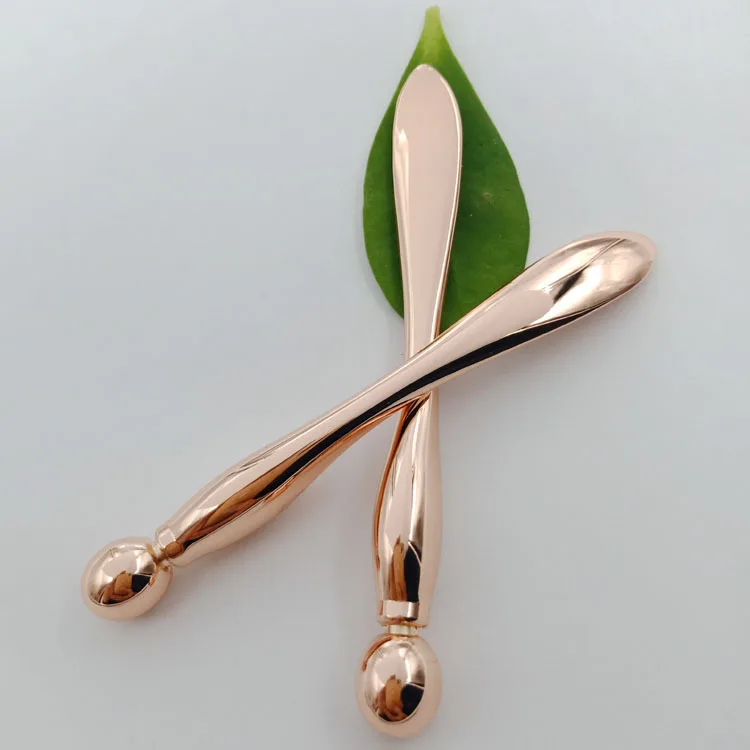 Металлическая палочка для крема для глаз, ложка для копания крема для лица с обоих концов, массажная палочка для глаз, ложка для макияжа