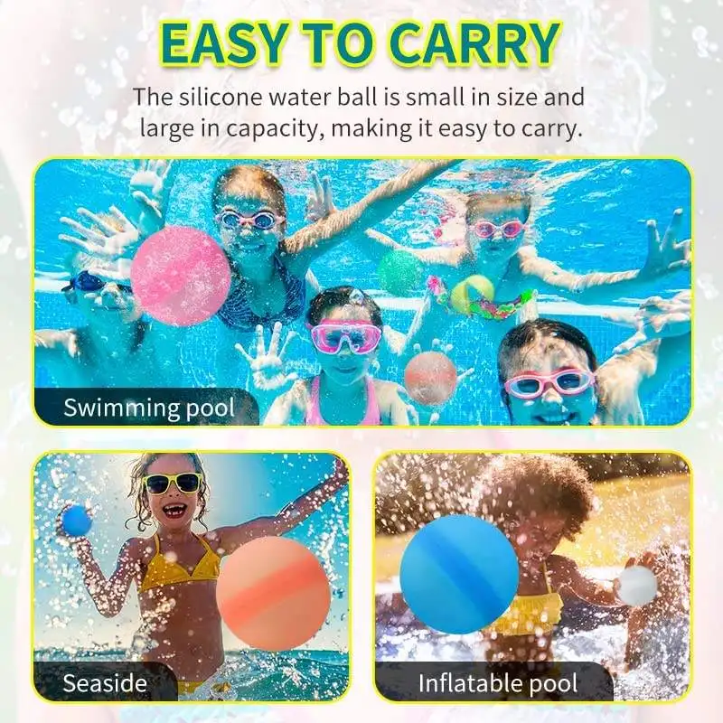 Conway Wb001 Summer Hot Sale Silicone Reusable Water Balloon Kids Play ...